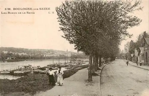 AK / Ansichtskarte  Boulogne-sur-Seine_Bilancourt_92 Les bords de la Seine 
