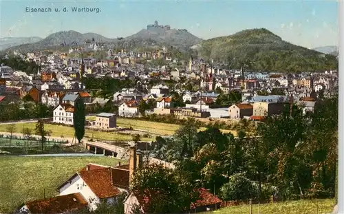 AK / Ansichtskarte  Eisenach Stadtpanorama Blick gegen die Wartburg 