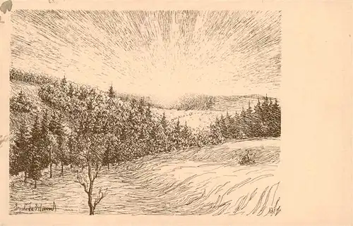 AK / Ansichtskarte  Aussig_Usti_nad_Labem_CZ Auferstehung Elbetal 8. Blatt aus Mappe 2 Seele der Heimat Erich W. Eiland Kuenstlerkarte 