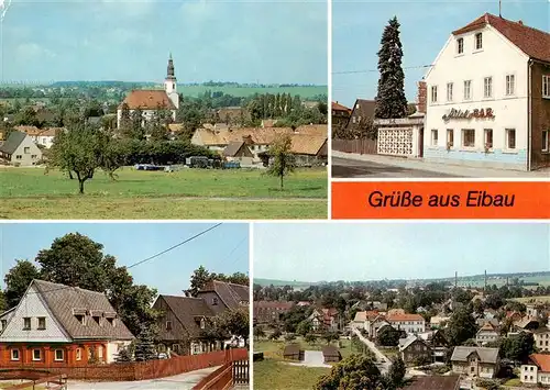 AK / Ansichtskarte  Eibau Kirche Milchbar Umgebindehaeuser Blick vom Kirchturm Eibau