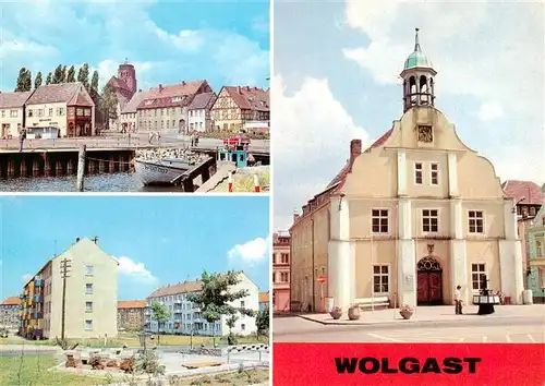 AK / Ansichtskarte 73876201 Wolgast_Mecklenburg-Vorpommern Am Hafen Strasse der Befreiung Rathaus Wolgast