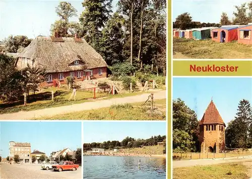 AK / Ansichtskarte  Neukloster_Mecklenburg Fischerhaus Campingplatz Markt Am See Glockenturm Neukloster_Mecklenburg