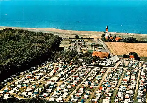 AK / Ansichtskarte  Behrensdorf_Ostsee Campingplatz Waldesruh Leuchtturm Fliegeraufnahme Behrensdorf_Ostsee