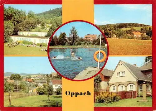 AK / Ansichtskarte 73876245 Oppach Kinderferienlager Bieleboh Freibad Teilansicht Umgebindehaus Oppach