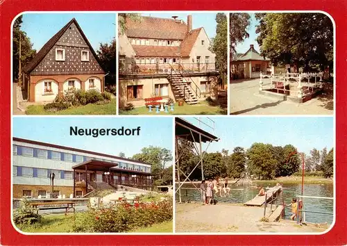 AK / Ansichtskarte  Neugersdorf_Bad_Freienwalde Umgebindehaus Jugendherberge Albert Funk Spreequelle Poliklinik Volksbad Neugersdorf_Bad