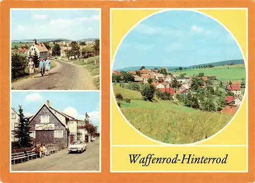 AK / Ansichtskarte  Waffenrod-Hinterrod Teilansicht HO Gaststaette Park Cafe Blick auf Hinterrod Waffenrod-Hinterrod