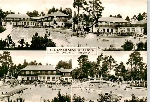 AK / Ansichtskarte 73876359 Hermannsburg Waldschwimmbad Pension Hotel Gaststaette Hermannsburg