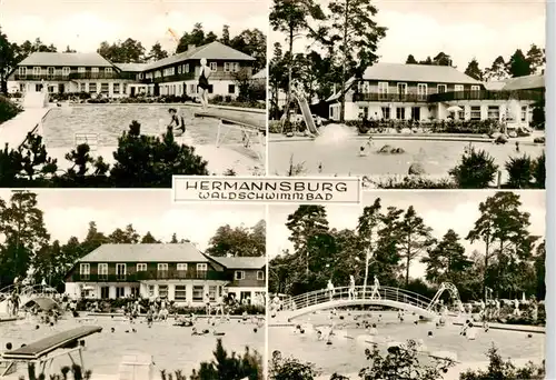 AK / Ansichtskarte  Hermannsburg Waldschwimmbad Pension Hotel Gaststaette Hermannsburg