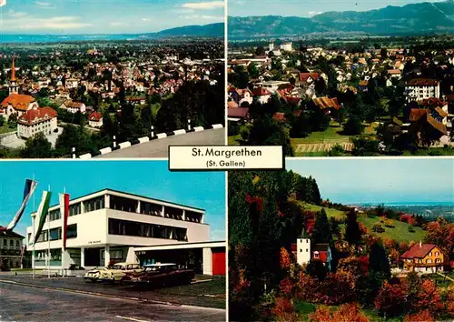 AK / Ansichtskarte  St_Margarethen__SG Panorama mit Bodensee Vorarlbergblick Gemeindehaus Schloss Bergsteig 