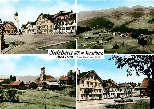 AK / Ansichtskarte  Sulzberg_Vorarlberg_AT Marktplatz Panorama Kirche Ortspartie 