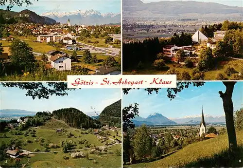 AK / Ansichtskarte 73876429 Goetzis_Meschach_Vorarlberg_AT mit Schweizer Bergen Bildungs und Jugendhaus St Arbogast und Erholungsort Klaus 