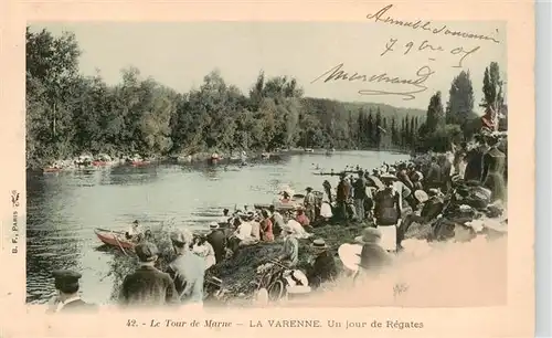 AK / Ansichtskarte  La_Varenne__Saint_Hilaire_94_Val-de-Marne Le tour de Marne Un jour de Regates 