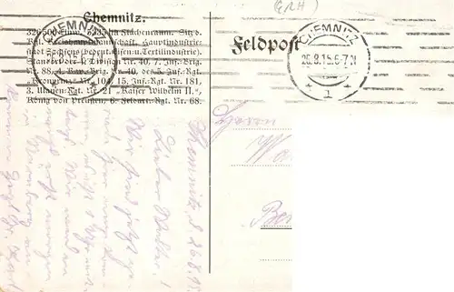 AK / Ansichtskarte  Chemnitz Markt und Rathaus Feldpost Chemnitz