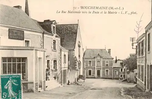 AK / Ansichtskarte  Bouchemaine_49_Maine-et-Loire La Rue Nationale vers la Poste et la Mairie 