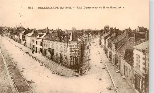 AK / Ansichtskarte  Bellegarde_45_Loiret Rue Demersay et Rue Gambetta 
