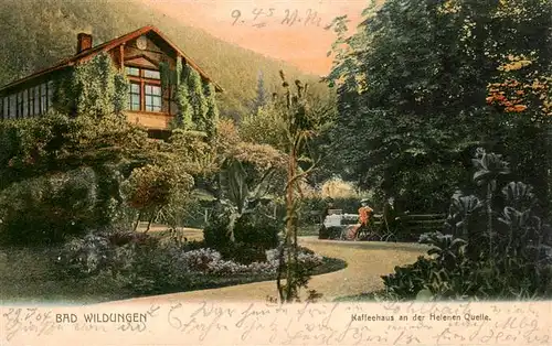 AK / Ansichtskarte  Bad_Wildungen Kaffeehaus an der Helenen Quelle Bad_Wildungen