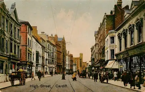 AK / Ansichtskarte  Cardiff__Wales_UK High Street 