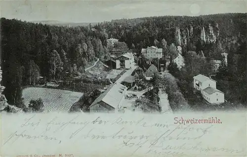 AK / Ansichtskarte  Schweizermuehle_Saechsische_Schweiz Panorama Schweizermuehle_Saechsische