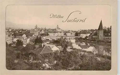 AK / Ansichtskarte  Soleure_Solothurn_SO Vue generale avec Milka Suchard 