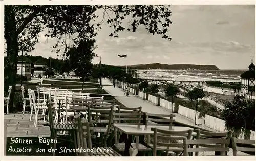 AK / Ansichtskarte 73876502 Goehren__Ostseebad_Ruegen Ausblick von der Strandkonditorei Terrasse 