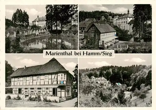 AK / Ansichtskarte  Hamm_Sieg Gasthof Imhaeuser Restauration Marienthal Hamm_Sieg