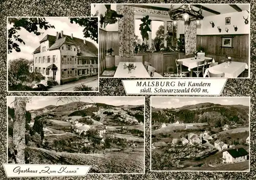 AK / Ansichtskarte 73876554 Malsburg-Marzell_BW Gasthaus Zum Kranz Jaegerstube Panorama 