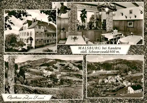 AK / Ansichtskarte  Malsburg-Marzell_BW Gasthaus Zum Kranz Jaegerstube Panorama 