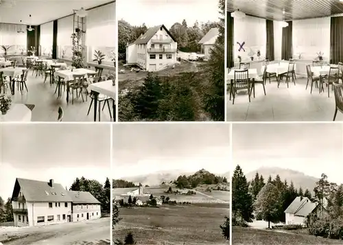 AK / Ansichtskarte  Gersfeld_Rhoen Gasthaus Pension Wachtkueppel Gastraeume Panorama Gersfeld Rhoen