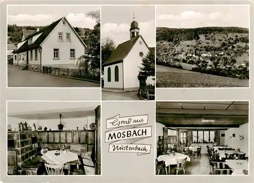 AK / Ansichtskarte  Mosbach_Baden Gasthaus Pension Zum Ochsen Gastraeume Panorama Kapelle Mosbach_Baden