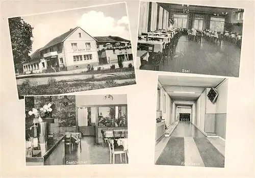 AK / Ansichtskarte  Wersau_Odenwald Gasthaus zum Kuehlen Grund Saal Gastzimmer Kegelbahn Wersau Odenwald