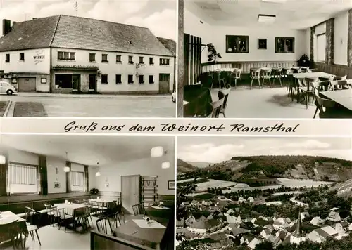 AK / Ansichtskarte 73876573 Ramsthal Gasthaus Pension Wahler Gastraeume Panorama Ramsthal