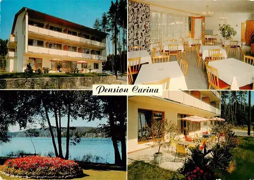 AK / Ansichtskarte  Klopeinersee_Kaernten_AT Pension Carina Gaststube Terrasse 
