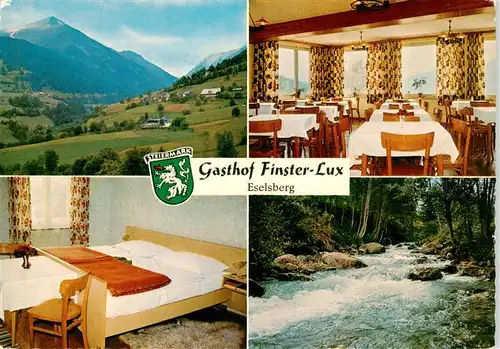 AK / Ansichtskarte 73876599 Eselsberg_Steiermark Gasthof Finster Lux Gaststube Zimmer Wildwasser Eselsberg_Steiermark