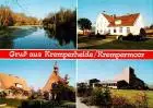 AK / Ansichtskarte 73876638 Kremperheide Teich Wohnhaus Kirche Schule Kremperheide
