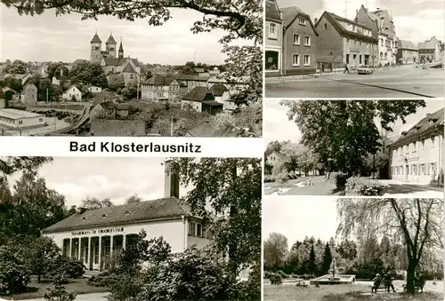 AK / Ansichtskarte 73876656 Bad_Klosterlausnitz Markt mit Rathaus Jenaische Strasse Kurpark Sanatorium Dr Friedrich Wolf Bad_Klosterlausnitz