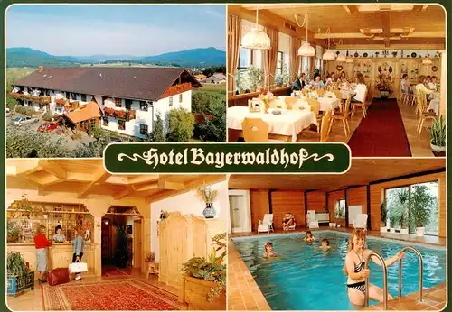 AK / Ansichtskarte  Koetzting Hotel Bayerwaldhof Gastraeume Rezeption Hallenbad Koetzting