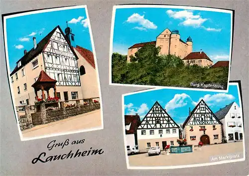 AK / Ansichtskarte  Lauchheim Fachwerkhaus Burg Kapfenburg Am Marktplatz Lauchheim