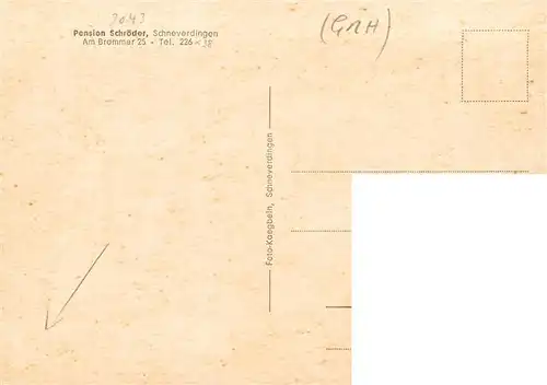 AK / Ansichtskarte  Schneverdingen Pension Schroeder Gastraum Schneverdingen