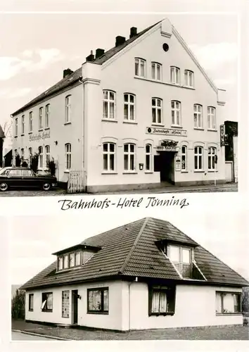 AK / Ansichtskarte  Toenning_Nordseebad Bahnhofs Hotel Bungalow Toenning_Nordseebad