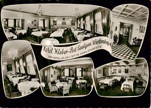 AK / Ansichtskarte  Saulgau Hotel Kleber Post Gastraeume Saulgau