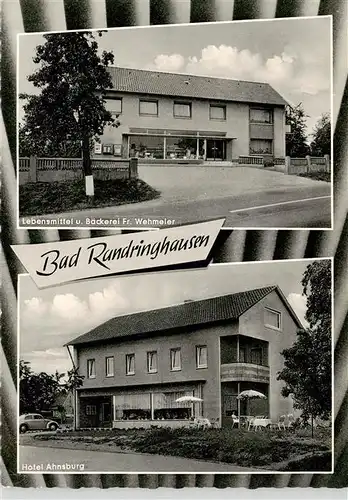 AK / Ansichtskarte 73876749 Bad_Randringhausen_Buende Lebensmittel Baeckerei Wehmeier Hotel Ahnsburg 