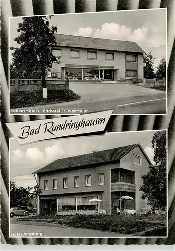 AK / Ansichtskarte  Bad_Randringhausen_Buende Lebensmittel Baeckerei Wehmeier Hotel Ahnsburg 