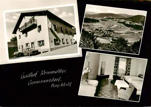 AK / Ansichtskarte  Germannsdorf_Hauzenberg Gasthof Kronawitter Panorama Zimmer 