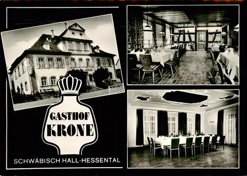 AK / Ansichtskarte 73876759 Schwaebisch_Hall Gasthof Krone Gastraeume Schwaebisch Hall