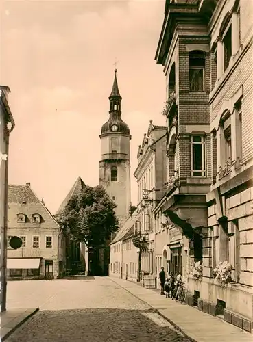 AK / Ansichtskarte  Pulsnitz_Sachsen Kurze Gasse Blick zur Kirche Pulsnitz Sachsen