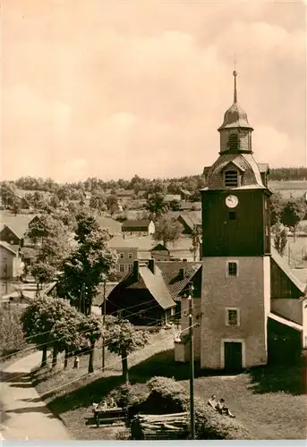 AK / Ansichtskarte  Schoenfeld_Dippoldiswalde_Osterzgebirge Ortsansicht mit Kirche 