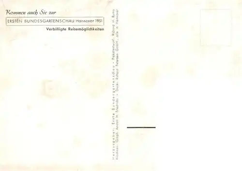 AK / Ansichtskarte  Hannover Erste BUGA Hannover 1951 Hannover