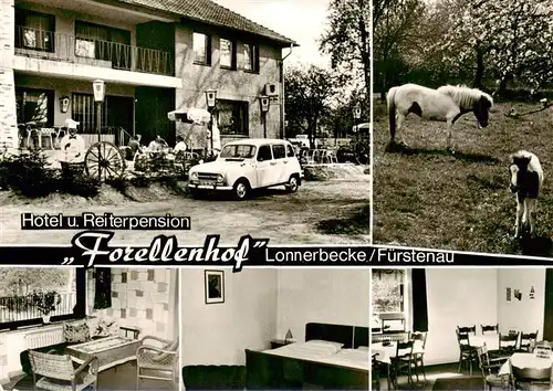 AK / Ansichtskarte  Lonnerbecke_Bramsche_Hase Hotel und Reiterpension Forellenhof Gaststube Zimmer Ponys Lonnerbecke_Bramsche_Hase