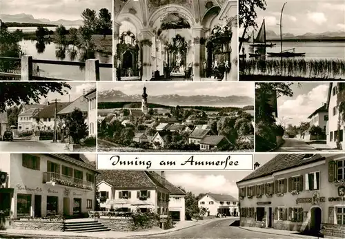 AK / Ansichtskarte 73876994 Inning_Ammersee Panorama Kirche Inneres Ortspartien Inning Ammersee