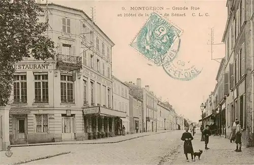 AK / Ansichtskarte  Montgeron_91_Essonne Grande Rue et Hotel de la Senart 